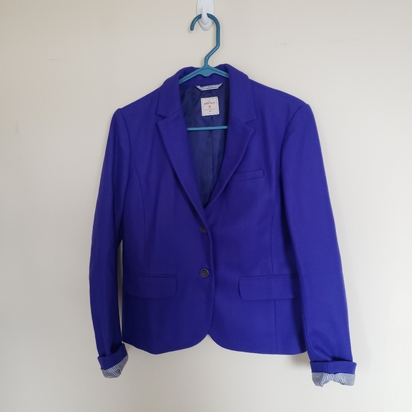 Gap Wool Blend Bright Purple Academy Blazer Size 8 - Picture 12 of 12